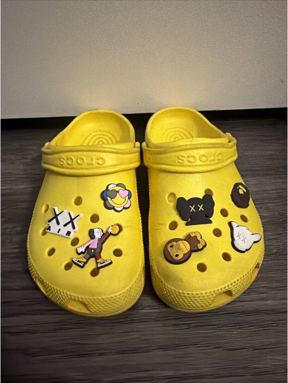 Justin Bieber x Crocs Classic Clog Drew House Yellow With Charms Men 3 Women 5